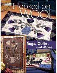Book - Hooked on Wool Rugs, Quilts, and More-Hooked on Wool idea and project book for needle punch rug hooking